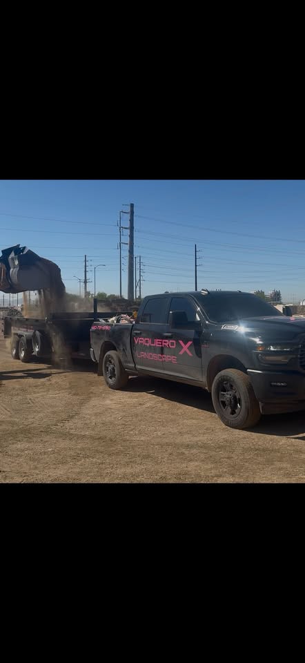 Vaquero X truck at dump site